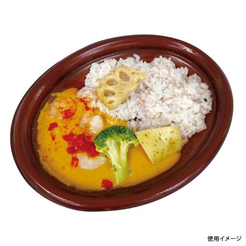 中央化学 惣菜容器 TP ボレノ M24-18 赤茶 本体