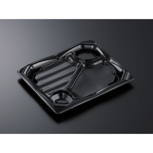 中央化学 弁当容器 CT 波音V 24-20C 黒-BK 本体