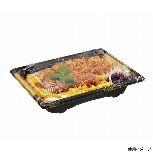 中央化学 どんぶり容器 CT 活膳 19-15 輝味G-BK 本体