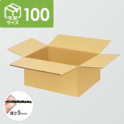 宅配100サイズ】ダンボール箱（400×400×100mm）5mm A/F K5×K5