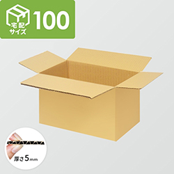 宅配100サイズ】小箱ぴったり梱包用ダンボール箱［WBOX-06・4箱］（398
