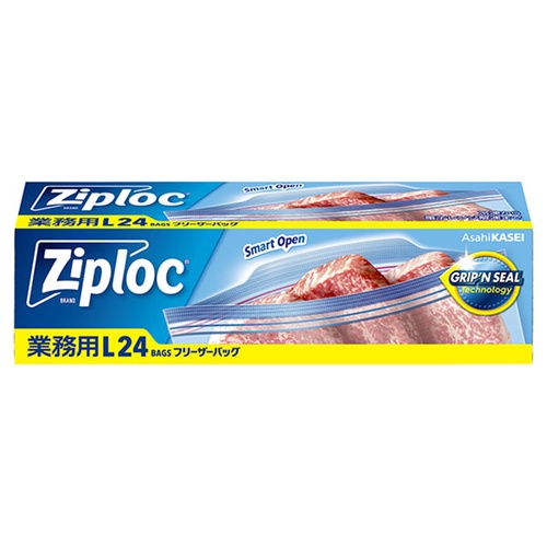 旭化成ホームプロダクツ チャック付き袋 ジップロック フリーザーバッグ L 24枚入