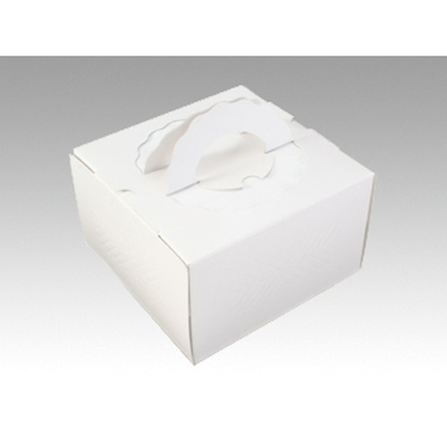 ケーキ箱 デコBOX 白ム地 5寸用