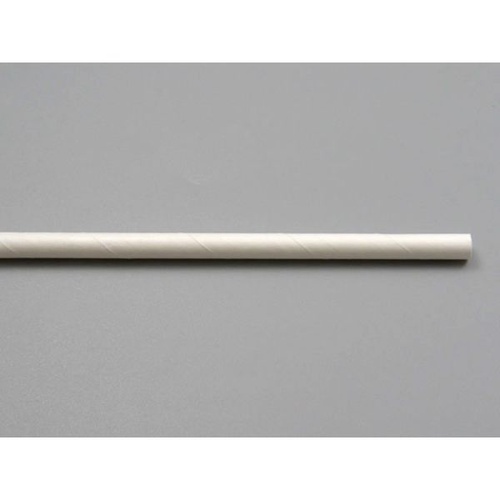 羽柴化成工業 紙ストレートストロー白 6×210mm 裸
