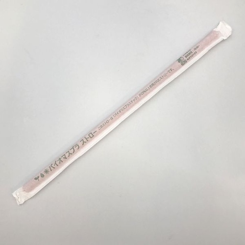 羽柴化成工業 バイオマス25％ ストロー 赤 紙包装