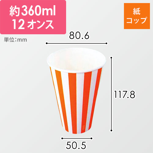 東罐興業 紙コップ SCM-360P ストライプ