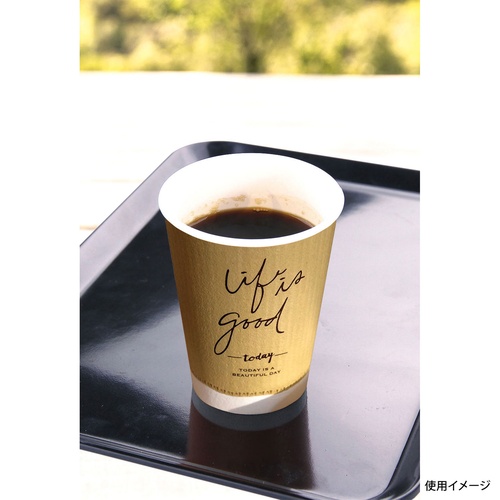 日本デキシー 紙コップ 断熱カップ 9oz クラフトテイスト (2デザインアソート)