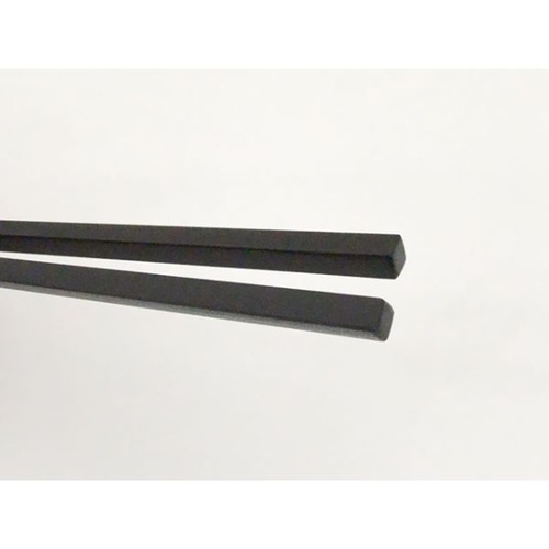 マイン SPS箸 エンボス四角 黒 22.5cm