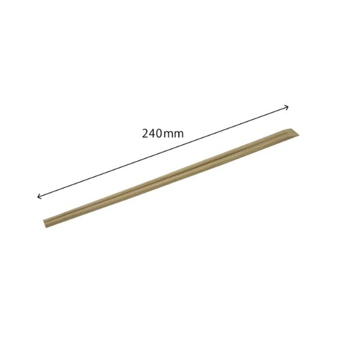 マスキ 割箸 竹箸 炭化茶 天削 24cm【weeco】