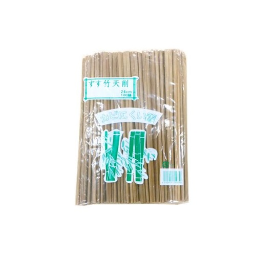 マスキ 割箸 竹箸 炭化茶 天削 24cm【weeco】