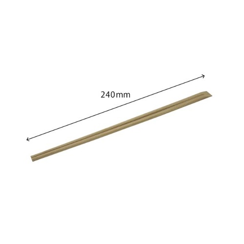 マスキ 割箸 竹箸 炭化茶 天削 24cm【weeco】