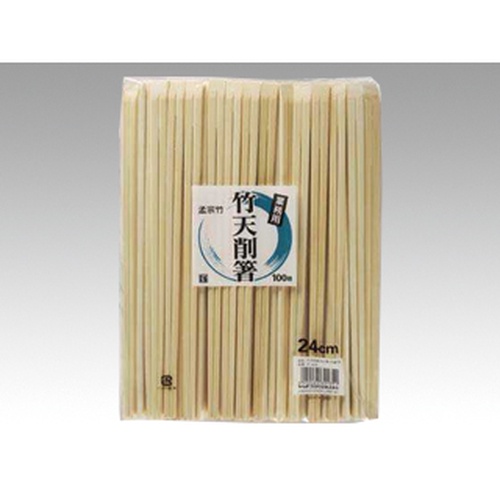 やなぎプロダクツ 割箸 竹天削箸 24cm 100膳入