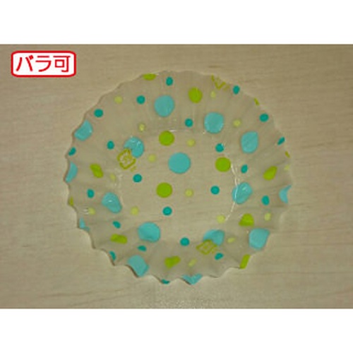 セイコー おかずカップ ラミケースOPP 7A 水玉柄(緑) 500枚