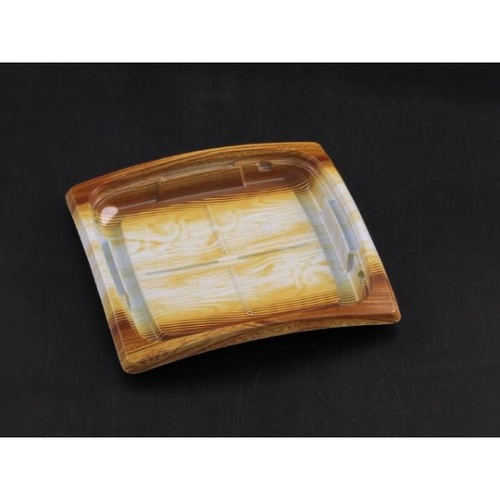 リスパック 軽食容器 バイオデリカ リッジ16B メイプルウッド 本体