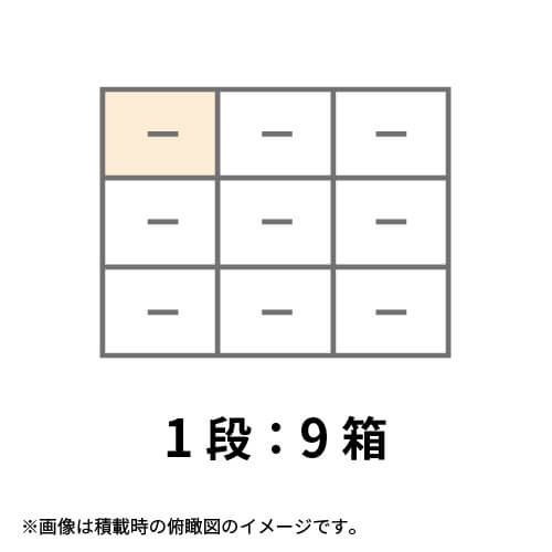 【宅配120サイズ】1200×1000パレットぴったりサイズダンボール箱［1段9箱×4段］（380×310×430mm）5mm A/F 白C5×C5