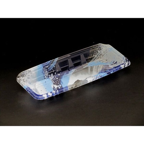 リスパック 刺身容器 A-PET 流し盛 25-11B 海洋青 本体