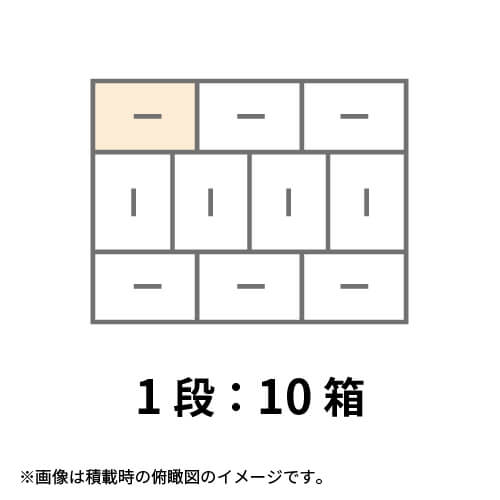 【宅配140サイズ】1200×1000パレットぴったりサイズダンボール箱［1段10箱×3段］（374×274×568mm）8mm W/F C5×C5