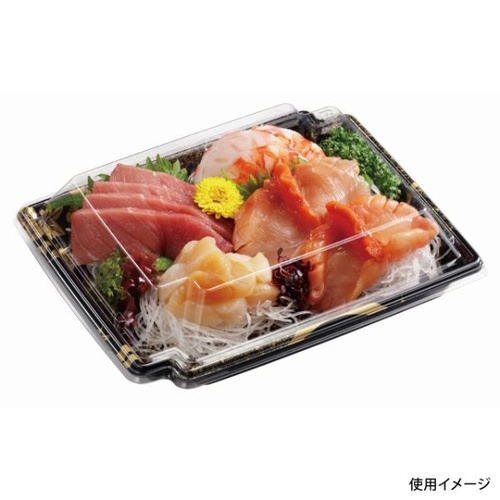 中央化学 刺身容器 CF かく鉢 20-16 松月BK-BK 本体