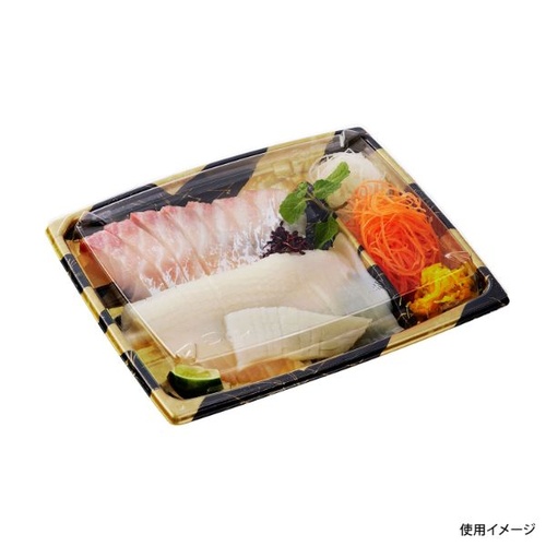 中央化学 刺身容器 BCF 海帆 20-17 光舞BK 本体