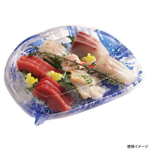 中央化学 刺身容器 C-AP 旬花 26-22 水筆B 本体