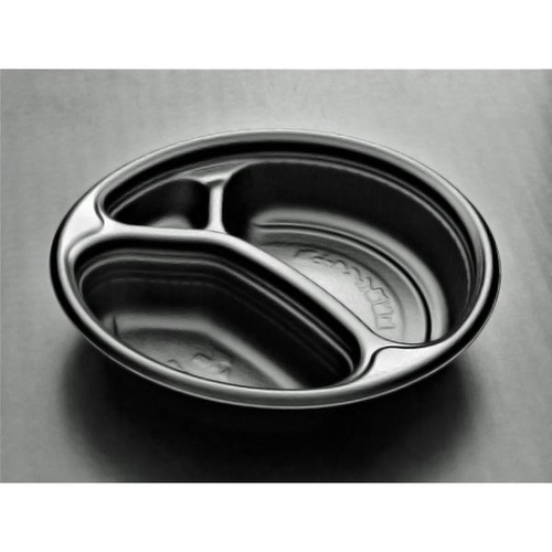 リスパック カレー容器 ごちカレー 丸 黒 本体