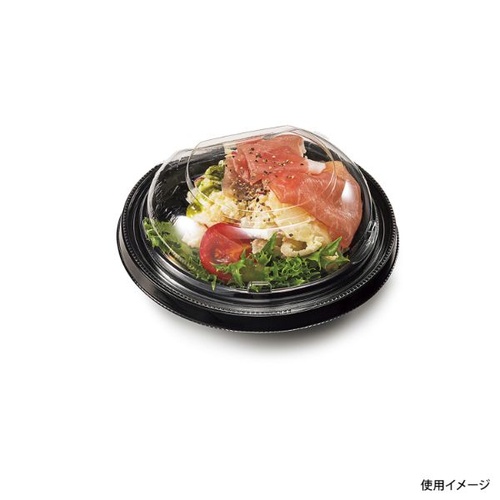 リスパック フルーツ容器 バイオ パティー 13BF 黒 本体