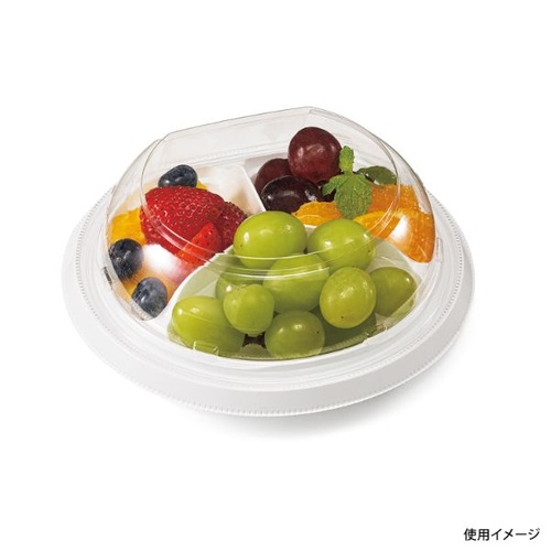 リスパック フルーツ容器 バイオ パティー 18B-3S 白 本体