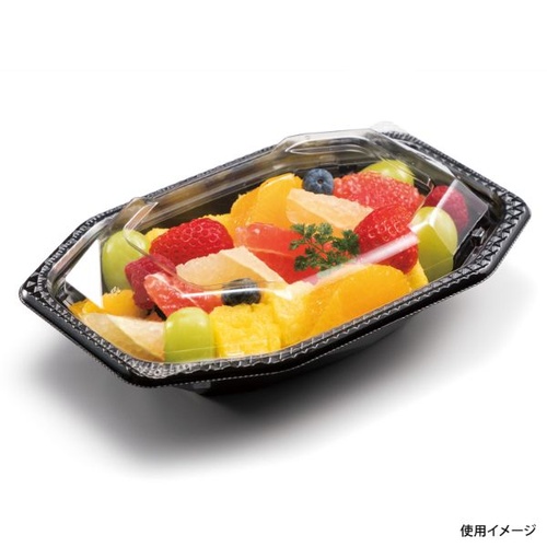 リスパック フルーツ容器 クリーンカップ キララD20-13B 黒 本体