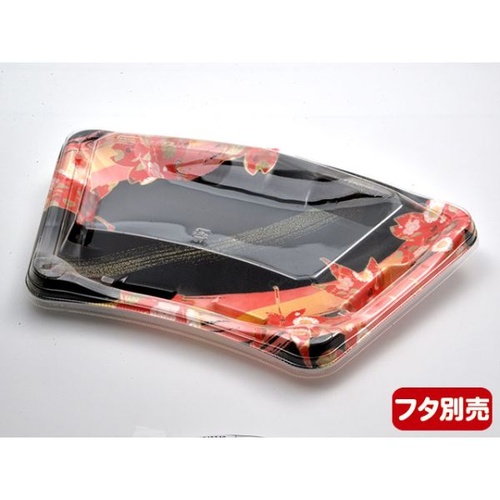 エフピコ 寿司容器 扇皿29-19(V1) 本体 風花赤