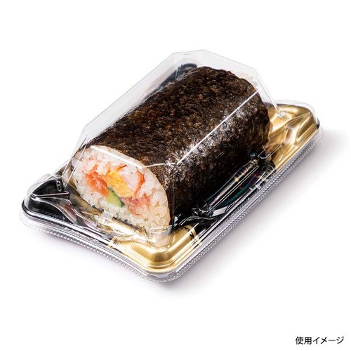 リスパック 寿司容器 しきさい 1-2B 箔格子金 本体