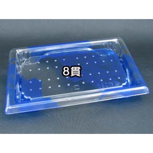 リスパック 寿司容器 A-PET 板前08B はやて青 本体