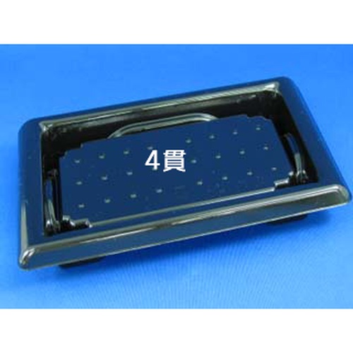 リスパック 寿司容器 A-PET 板前04B 黒 本体