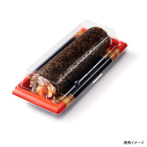 リスパック 寿司容器 板前05B ひしょう赤 本体