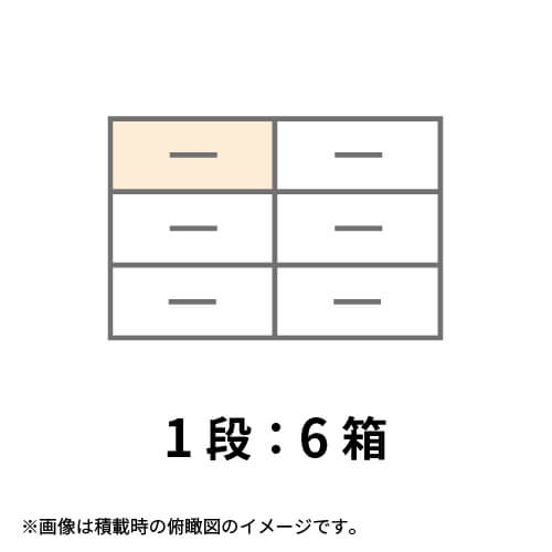 【宅配140サイズ】1100×800カゴ台車ぴったりサイズダンボール箱［ 1段6箱×3段］（500×230×590mm）5mm A/F K6×強化芯180g×K6