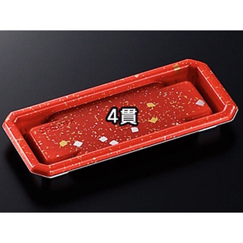 中央化学 寿司容器 CF にぎり L 4 赤金箔 本体