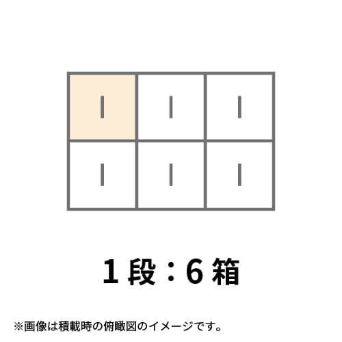 【宅配120サイズ】1100×800カゴ台車ぴったりサイズダンボール箱［ 1段6箱×5段］（344×324×344mm）8mm W/F C5×C5