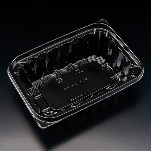 リスパック 惣菜容器 バイオ アソートケース 18-13B(48) 黒 本体