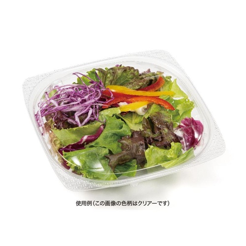 リスパック サラダ容器 バイオ ハクリア 16-37B 黒 本体