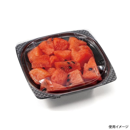 リスパック サラダ容器 バイオ ハクリア 17-42B 黒 本体