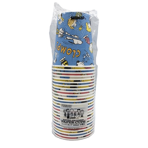 サンナップ 紙カップ スヌーピーレトロパターン ペーパーカップ 205ml 25個入