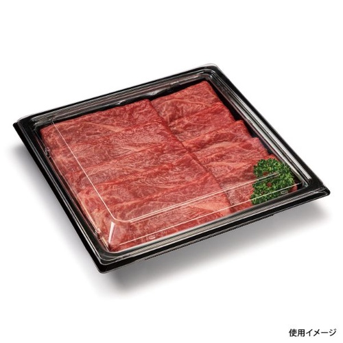 リスパック 汎用トレー クリーンカップ つどい桶25-25 BF 黒 本体