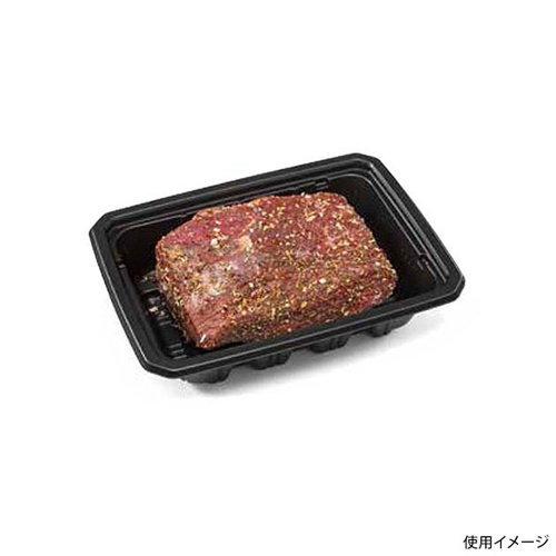 リスパック レンジ調理トレー バイオ食悦 20-15B深 黒