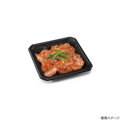 リスパック レンジ調理トレー バイオ食悦 15-15B 黒