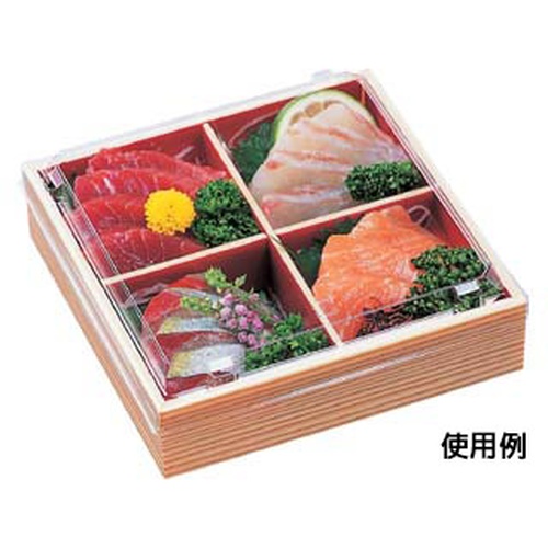 エフピコ 弁当容器 WPS-角165-165 本体 柾目朱