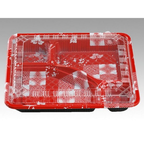 エフピコチューパ 弁当容器 CY-2-1 ゆたか赤セット(エコOP)