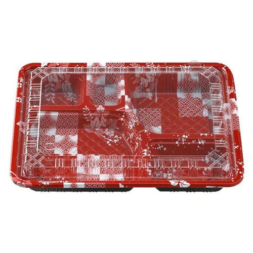 エフピコチューパ 弁当容器 CY-3-1 ゆたか赤セット(エコOP)