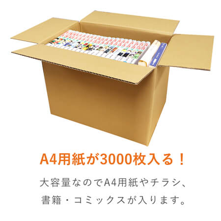 【宅配120サイズ】引っ越し・梱包用　段ボール箱（底面A3）