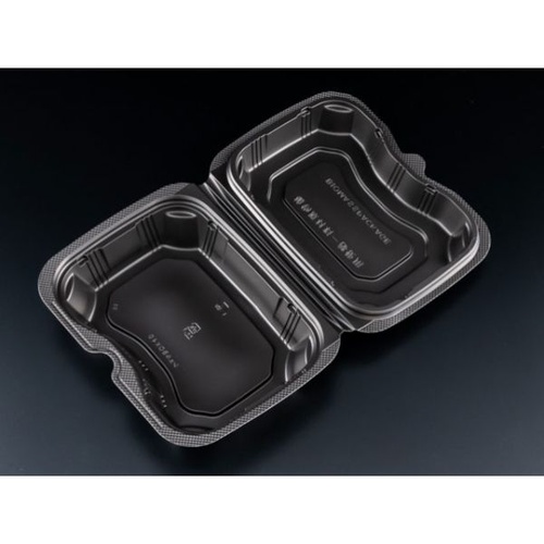 リスパック 弁当容器 バイオデリカ シェルBOX40 黒