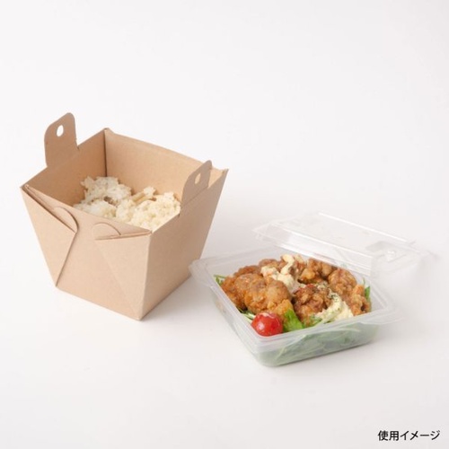 廣川 弁当容器 カフェキュートBOX 本体(茶)
