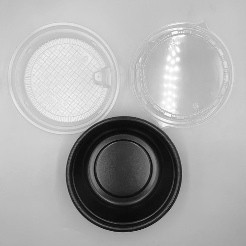 エフピコ 麺容器 DLV麺20(58)本体 黒W 本体 蓋 中皿 セット